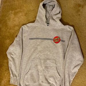 Gray Santa Cruz Skateboards Hoodie